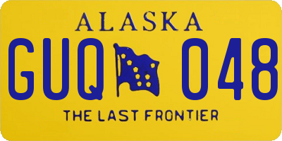 AK license plate GUQ048