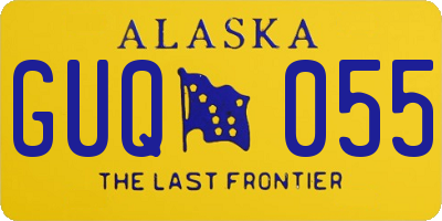 AK license plate GUQ055