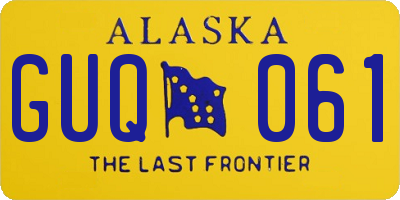 AK license plate GUQ061