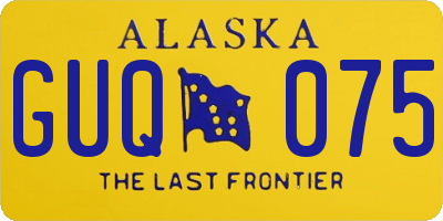 AK license plate GUQ075