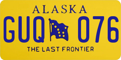 AK license plate GUQ076