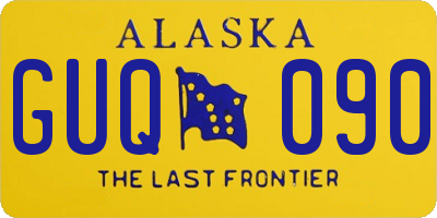 AK license plate GUQ090