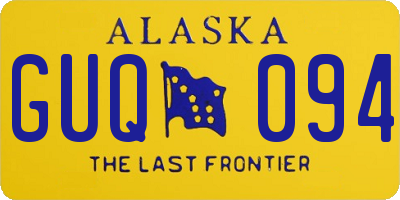 AK license plate GUQ094