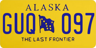 AK license plate GUQ097