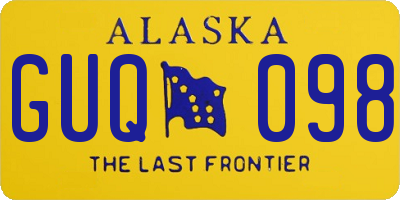 AK license plate GUQ098