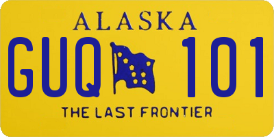 AK license plate GUQ101