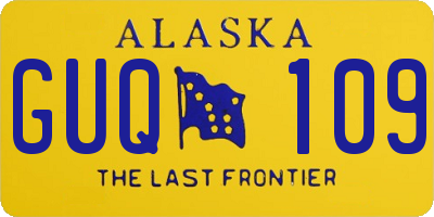 AK license plate GUQ109