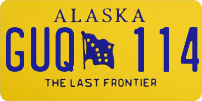 AK license plate GUQ114