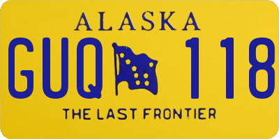 AK license plate GUQ118