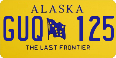 AK license plate GUQ125