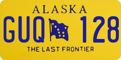 AK license plate GUQ128