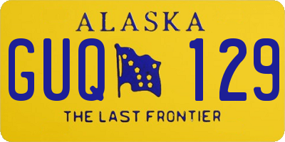 AK license plate GUQ129