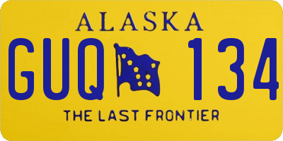AK license plate GUQ134