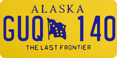 AK license plate GUQ140