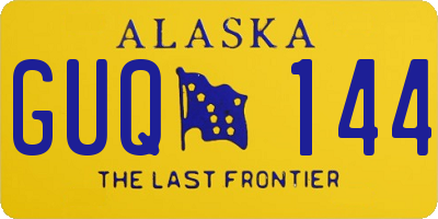 AK license plate GUQ144