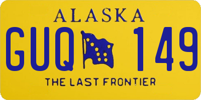 AK license plate GUQ149