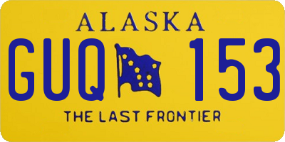 AK license plate GUQ153