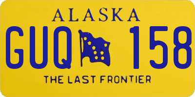 AK license plate GUQ158
