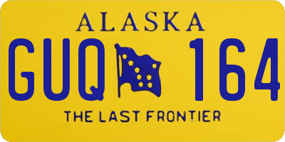 AK license plate GUQ164