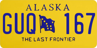 AK license plate GUQ167