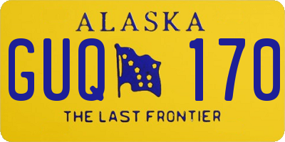 AK license plate GUQ170