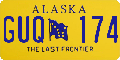 AK license plate GUQ174