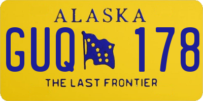 AK license plate GUQ178