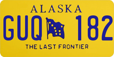AK license plate GUQ182