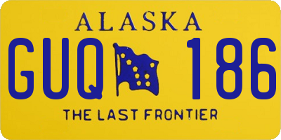 AK license plate GUQ186