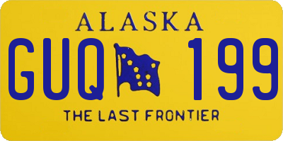 AK license plate GUQ199