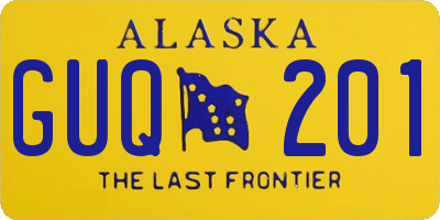 AK license plate GUQ201