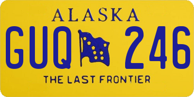 AK license plate GUQ246