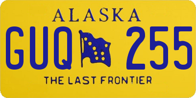 AK license plate GUQ255