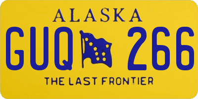 AK license plate GUQ266