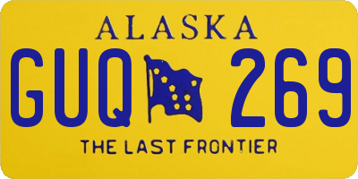 AK license plate GUQ269