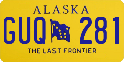 AK license plate GUQ281