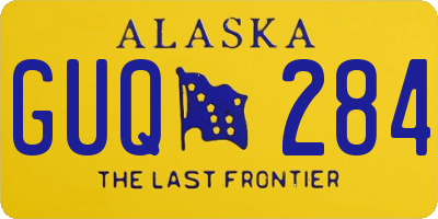 AK license plate GUQ284