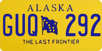 AK license plate GUQ292