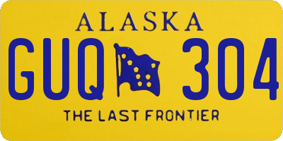 AK license plate GUQ304