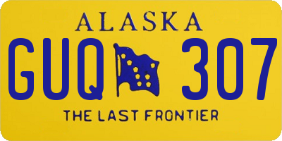 AK license plate GUQ307