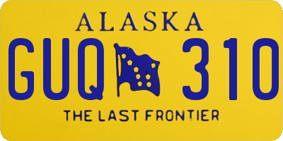 AK license plate GUQ310