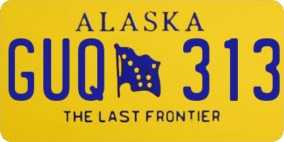 AK license plate GUQ313