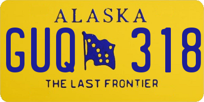 AK license plate GUQ318