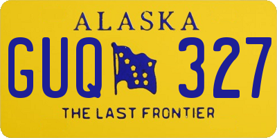 AK license plate GUQ327