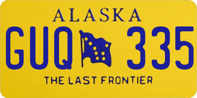 AK license plate GUQ335