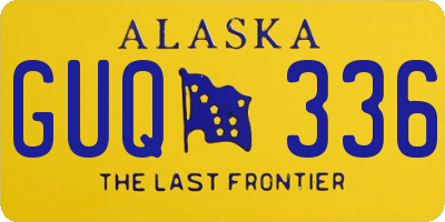 AK license plate GUQ336