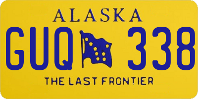 AK license plate GUQ338