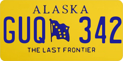 AK license plate GUQ342