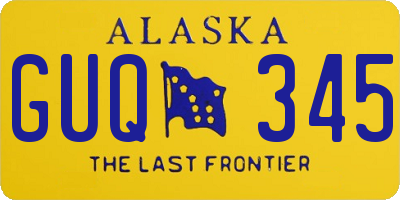 AK license plate GUQ345