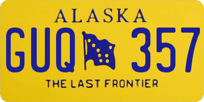 AK license plate GUQ357